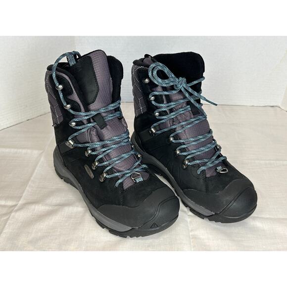 NIB KEEN Women's Revel IV High Polar Boot Waterproof -40℉ Black Atlantic Sz 7 - Picture 3 of 8